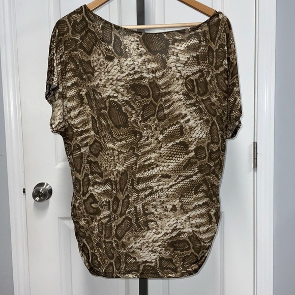 Brown and Tan Animal Print Top - Picture 6 of 10